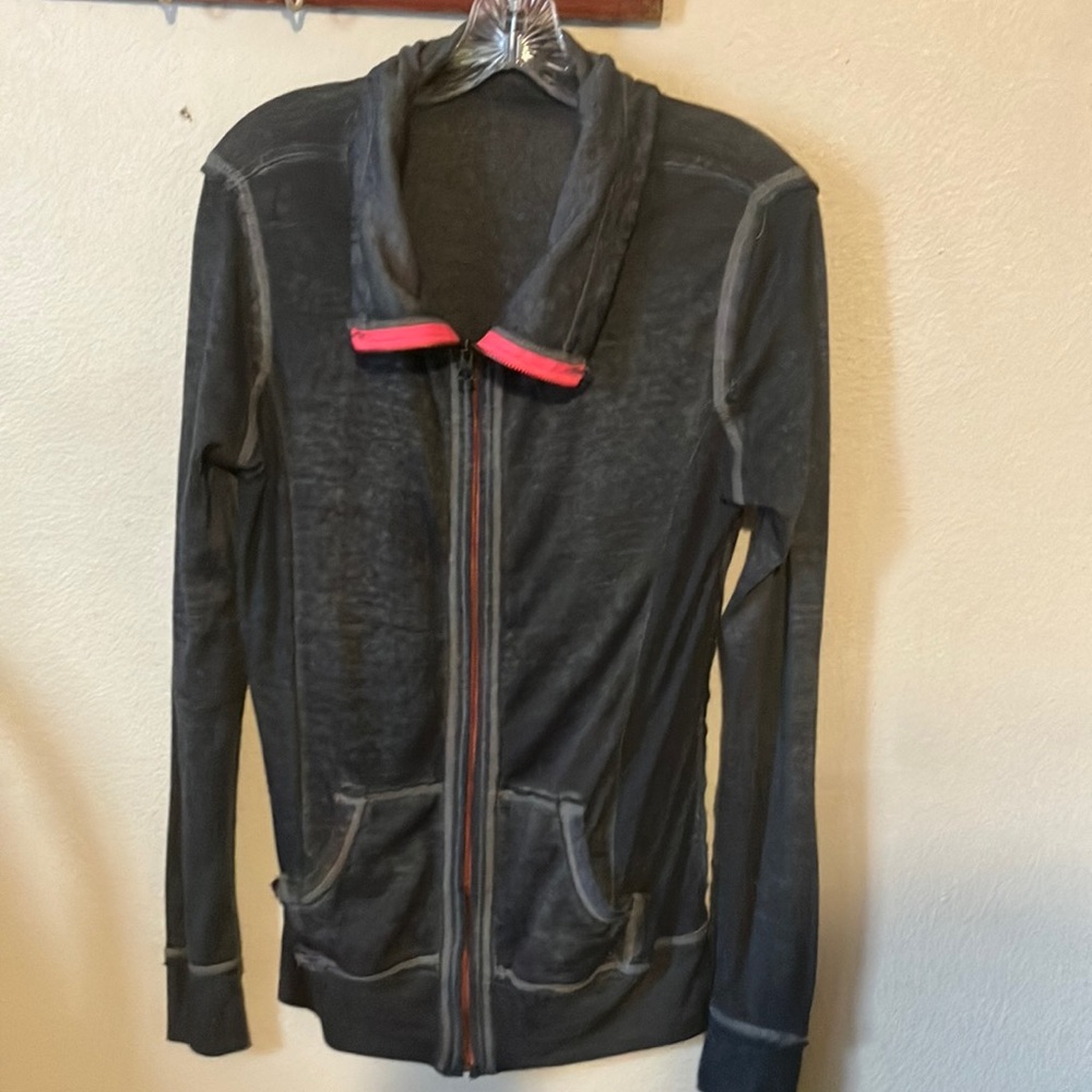 Maurices Gray Knit Zip Up‎ Top